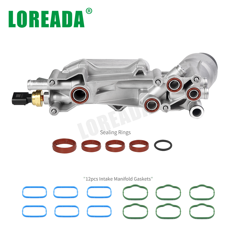 Wholesale 68310865AB 68310865AA Aluminum Engine Oil Cooler With Oil Filter Housing Adapter Gaskets Kit - Image 3