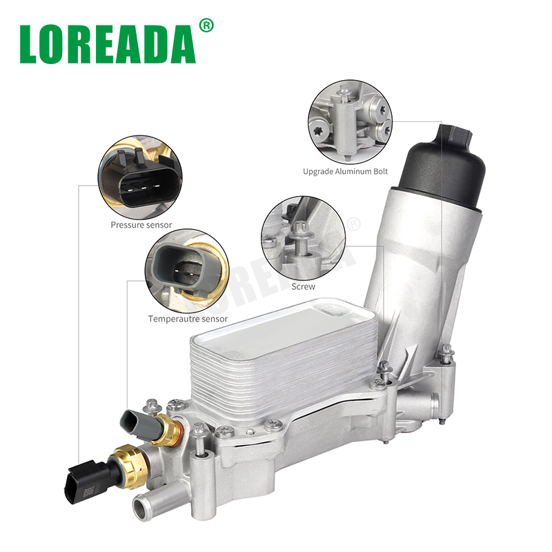Wholesale 68310865AB 68310865AA Aluminum Engine Oil Cooler With Oil Filter Housing Adapter Gaskets Kit - Image 4